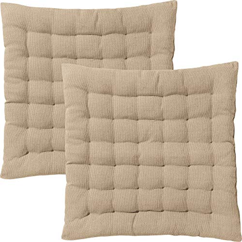 Erwin Müller Stuhlkissen London 2er-Pack Taupe Größe 40x40x3 cm Erwin Müller Stuhlkissen London 2er-Pack Taupe Größe 40x40x3 cm von Erwin Müller