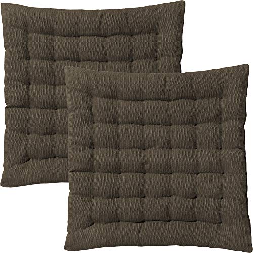 Erwin Müller Stuhlkissen London 2er-Pack braun Größe 40x40x3 cm Erwin Müller Stuhlkissen London 2er-Pack braun Größe 40x40x3 cm von Erwin Müller