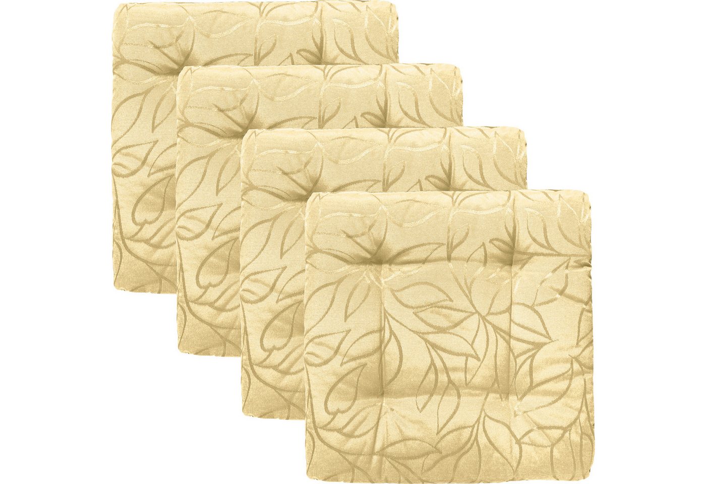 Erwin Müller Stuhlkissen Outdoor-Stuhlkissen "Terrassa" 4er-Pack, abwaschbar Blatt Erwin Müller Stuhlkissen Outdoor-Stuhlkissen "Terrassa" 4er-Pack, abwaschbar Blatt von Erwin Müller