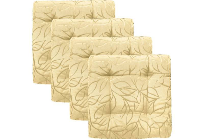 Erwin Müller Stuhlkissen Outdoor-Stuhlkissen "Terrassa" 4er-Pack, abwaschbar Blatt Erwin Müller Stuhlkissen Outdoor-Stuhlkissen "Terrassa" 4er-Pack, abwaschbar Blatt von Erwin Müller
