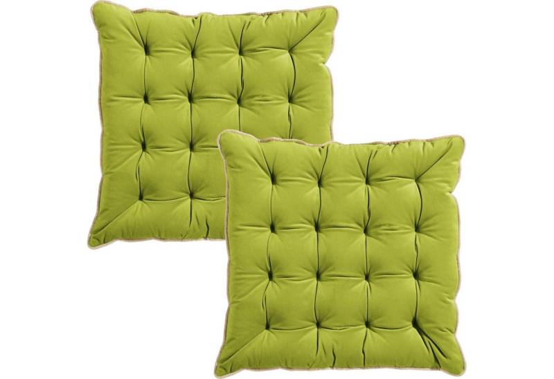 Erwin Müller Stuhlkissen Stuhlkissen "Manchester" 2er-Pack, Uni von Erwin Müller