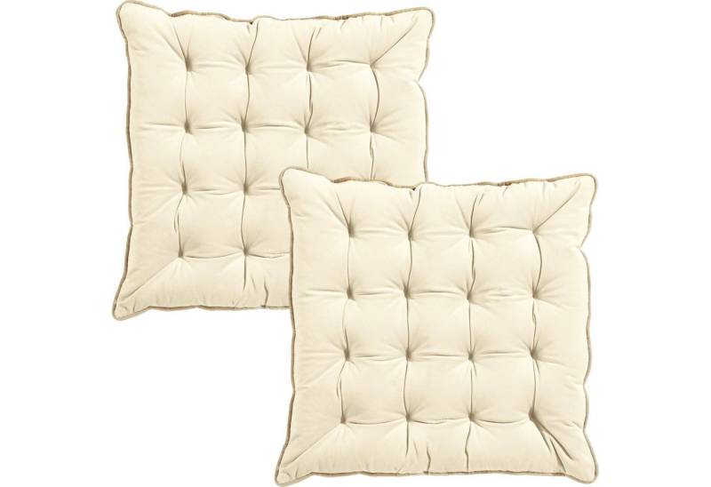 Erwin Müller Stuhlkissen Stuhlkissen "Manchester" 2er-Pack, Uni von Erwin Müller