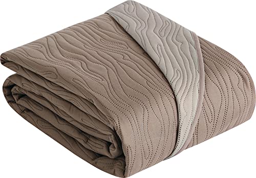 Erwin Müller Tagesdecke Taupe/Sand Größe 220x250 cm von Erwin Müller