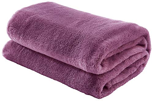 Erwin Müller Teddy-Fleece-Wohndecke Salerno, Fleece-Decke, Kuscheldecke Orchidee Größe 130x170 cm - flauschig weich, pflegeleicht von Erwin Müller