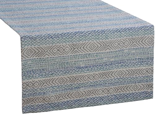 Erwin Müller Tischläufer Jacquard Ethno-Muster blau-grau Größe 40x100 cm - strapazierfähig und formbeständig, besonders langlebig, bügelfrei Erwin Müller Tischläufer Jacquard Ethno-Muster blau-grau Größe 40x100 cm - strapazierfähig und formbeständig, besonders langlebig, bügelfrei von Erwin Müller