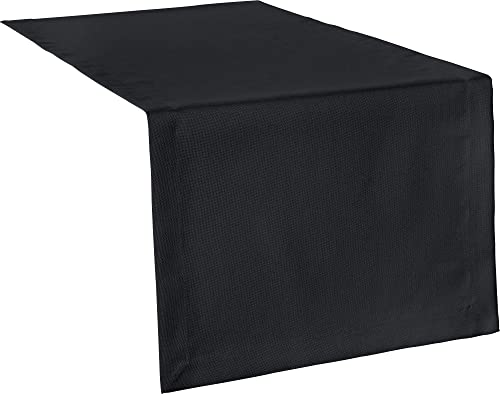 Erwin Müller Tischwäsche, Tischläufer Uni, Madrid schwarz Größe 40x130 cm - angenehme, weich fließende Qualität, mit hochwirksamer Fleckschutzausrüstung, bügelleicht Erwin Müller Tischwäsche, Tischläufer Uni, Madrid schwarz Größe 40x130 cm - angenehme, weich fließende Qualität, mit hochwirksamer Fleckschutzausrüstung, bügelleicht von Erwin Müller