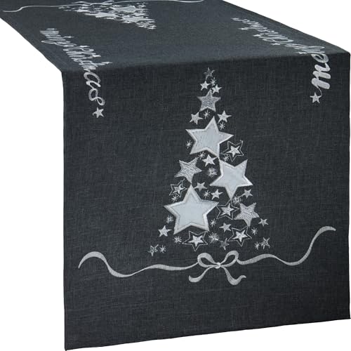 Erwin Müller Tischläufer Merry Xmas anthrazit Größe 50x150 cm Erwin Müller Tischläufer Merry Xmas anthrazit Größe 50x150 cm von Erwin Müller
