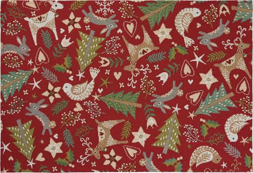 Erwin Müller Tischset 2er-Pack Gobelin rot Größe 35x50 cm von Erwin Müller