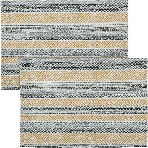 Erwin Müller Tischset 2er-Pack Jacquard Ethno-Muster schwarz-beige Größe 35x50 cm - strapazierfähig und formbeständig, besonders langlebig, bügelfrei Erwin Müller Tischset 2er-Pack Jacquard Ethno-Muster schwarz-beige Größe 35x50 cm - strapazierfähig und formbeständig, besonders langlebig, bügelfrei von Erwin Müller