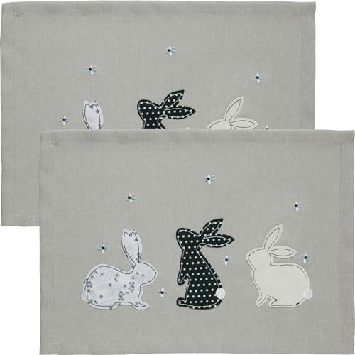 Erwin Müller Tischset 2er-Pack grau Größe 35x50 cm von Erwin Müller