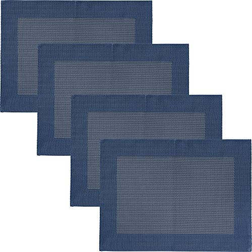 Erwin Müller Tischset Lissabon 4er-Pack abwaschbar blau Größe 33x45 cm von Erwin Müller