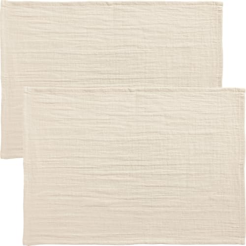 Erwin Müller Tischset Arona 2er-Pack Musselin Natur Größe 35x50 cm von Erwin Müller
