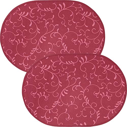 Erwin Müller Tischset Essen 2er-Pack abwaschbar Burgund Größe oval: 35x50 cm Erwin Müller Tischset Essen 2er-Pack abwaschbar Burgund Größe oval: 35x50 cm von Erwin Müller