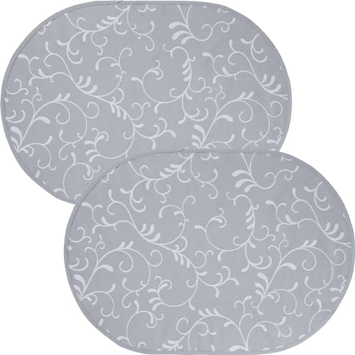 Erwin Müller Tischset Essen 2er-Pack abwaschbar hellgrau Größe oval: 35x50 cm Erwin Müller Tischset Essen 2er-Pack abwaschbar hellgrau Größe oval: 35x50 cm von Erwin Müller