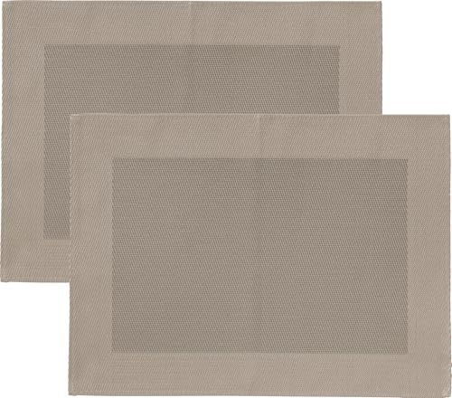 Erwin Müller Tischset Lissabon 2er-Pack abwaschbar Cappuccino Größe 33x45 cm von Erwin Müller