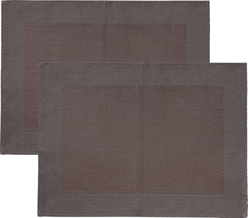 Erwin Müller Tischset Lissabon 2er-Pack abwaschbar Dunkelbraun Größe 33x45 cm von Erwin Müller