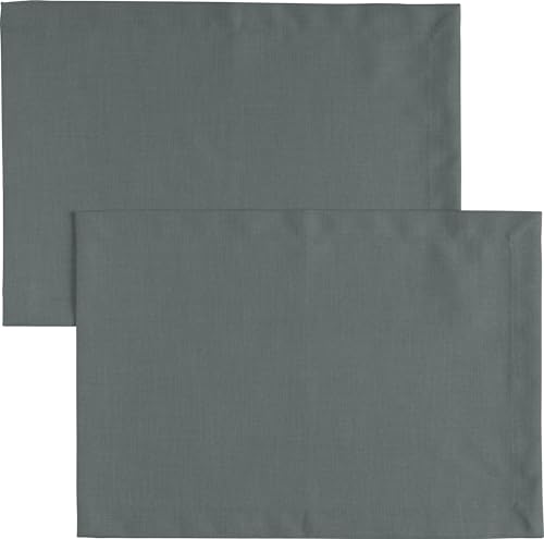 Erwin Müller Tischwäsche, Tischset 2er-Pack Uni, Madrid anthrazit Größe 35x50 cm - angenehme, weich fließende Qualität, mit hochwirksamer Fleckschutzausrüstung, bügelleicht Erwin Müller Tischwäsche, Tischset 2er-Pack Uni, Madrid anthrazit Größe 35x50 cm - angenehme, weich fließende Qualität, mit hochwirksamer Fleckschutzausrüstung, bügelleicht von Erwin Müller