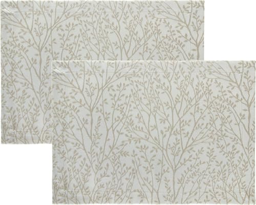 Erwin Müller Tischset Malaga 2er-Pack fleckabweisend Creme Größe 35x50 cm von Erwin Müller