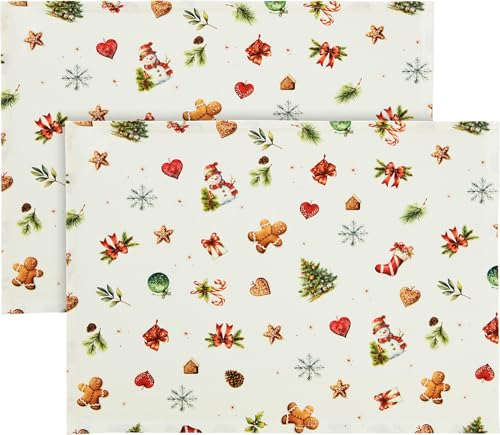 Erwin Müller Tischset Noel im 2er-Pack Creme-bunt Größe 35x50 cm, Weihnachten, Canvas-Gewebe, Schneeflocke, Plätzchen - robuste Qualität, strapazierstark Erwin Müller Tischset Noel im 2er-Pack Creme-bunt Größe 35x50 cm, Weihnachten, Canvas-Gewebe, Schneeflocke, Plätzchen - robuste Qualität, strapazierstark von Erwin Müller