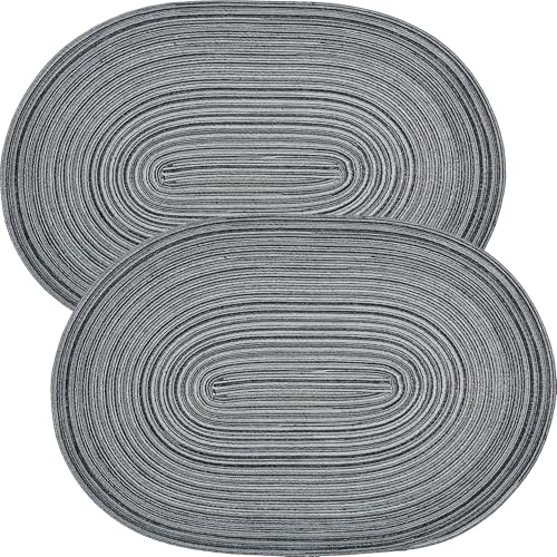 Erwin Müller Tischset Silves 2er-Pack anthrazit Größe oval: 33x48 cm - in Flechtstruktur, Schutz vor Kratzern und Flecken, feucht abwischbar, besonders pflegeleicht und strapazierfähig Erwin Müller Tischset Silves 2er-Pack anthrazit Größe oval: 33x48 cm - in Flechtstruktur, Schutz vor Kratzern und Flecken, feucht abwischbar, besonders pflegeleicht und strapazierfähig von Erwin Müller