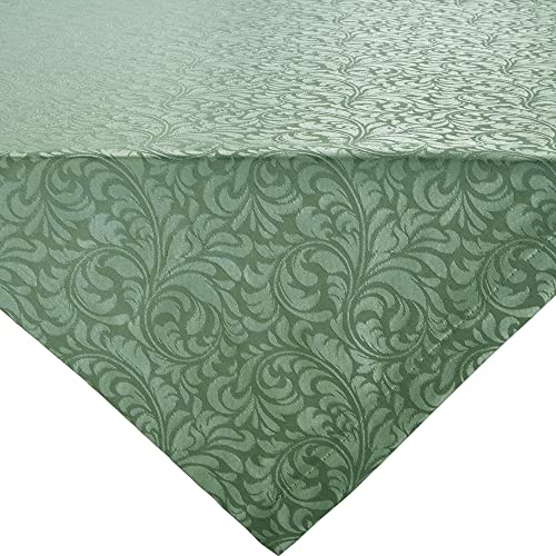 Erwin Müller Tischwäsche, Mitteldecke, Tischdecke Uni, Serie Hamm Salbei Größe 130x130 cm - mit hochwertigem Kuvertsaum und Fleckschutz ausgerüstet von Erwin Müller