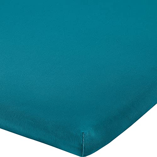 Erwin Müller Topper-Spannbettlaken Freising Elasthan-Jersey-Stretch Petrol Größe 180x200-200x220 cm- dehnbar, antipilling, bügelfrei, Rundumgummi (weitere Farben,Größen) von Erwin Müller