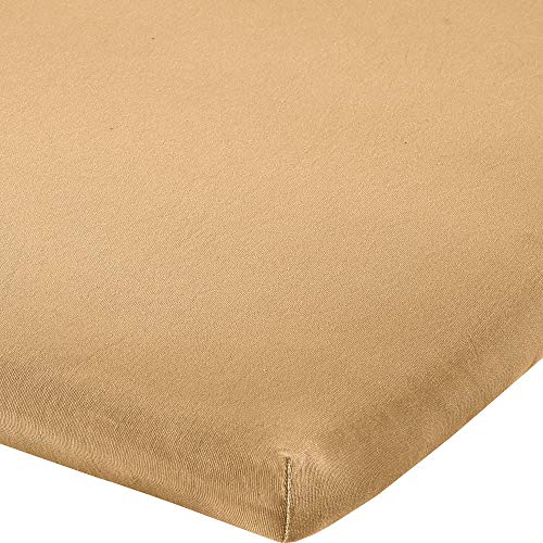 Erwin Müller Topper-Spannbettlaken Freising Elasthan-Jersey-Stretch beige Größe 140x200-160x220 cm- dehnbar, antipilling, bügelfrei, Rundumgummi (weitere Farben,Größen) von Erwin Müller