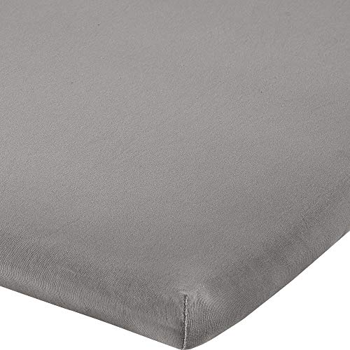 Erwin Müller Topper-Spannbettlaken Freising Elasthan-Jersey-Stretch grau Größe 120x200-130x220 cm- dehnbar, antipilling, bügelfrei, Rundumgummi (weitere Farben,Größen) von Erwin Müller