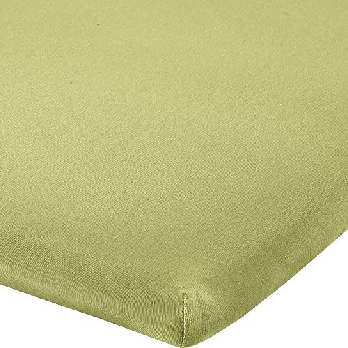 Erwin Müller Topper-Spannbettlaken Freising Elasthan-Jersey-Stretch lindgrün Größe 120x200-130x220 cm- dehnbar, antipilling, bügelfrei, Rundumgummi (weitere Farben,Größen) von Erwin Müller