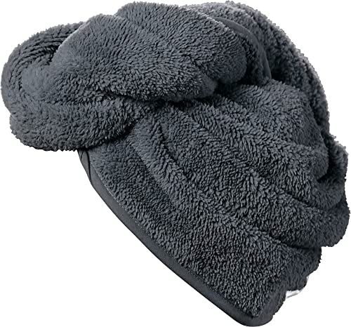 Erwin Müller Turban Microfaser anthrazit Größe 28x70 cm von Erwin Müller