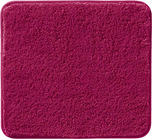 Erwin Müller WC-Vorlage, WC-Matte Rhodos Uni ohne Ausschnitt, rutschhemmend Fuchsia Größe 50x55 cm - ultraweich, extrem saugfähig, flusenarm (weitere Farben) von Erwin Müller