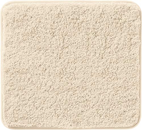 Erwin Müller WC-Vorlage, WC-Matte Rhodos Uni ohne Ausschnitt, rutschhemmend Natur Größe 50x55 cm - ultraweich, extrem saugfähig, flusenarm von Erwin Müller