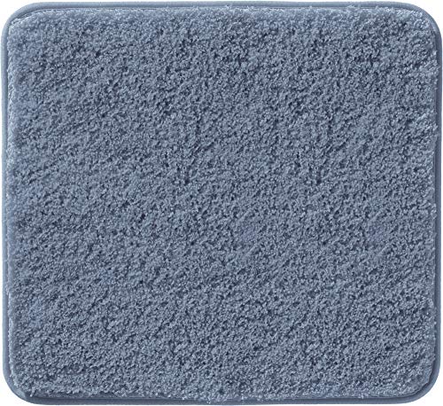 Erwin Müller WC-Vorlage, WC-Matte Rhodos Uni ohne Ausschnitt, rutschhemmend blau Größe 50x55 cm - ultraweich, extrem saugfähig, flusenarm von Erwin Müller