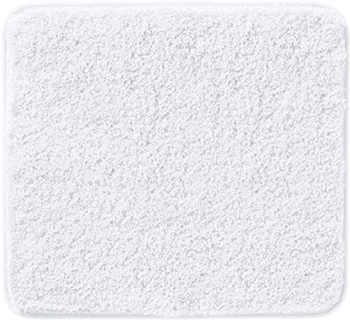 Erwin Müller WC-Vorlage, WC-Matte Rhodos Uni ohne Ausschnitt, rutschhemmend weiß Größe 50x55 cm - ultraweich, extrem saugfähig, flusenarm von Erwin Müller