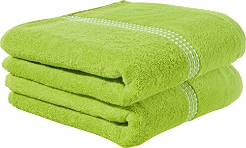 Erwin Müller Walk-Frottier Duschtuch 2er-Pack Mannheim Uni apfelgrün Größe 70x140 cm - schnell trocknend und extra saugstark, praktisch durch beidseitige Schlaufen, 100% Baumwolle Erwin Müller Walk-Frottier Duschtuch 2er-Pack Mannheim Uni apfelgrün Größe 70x140 cm - schnell trocknend und extra saugstark, praktisch durch beidseitige Schlaufen, 100% Baumwolle von Erwin Müller