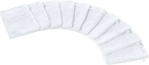 Erwin Müller Walk-Frottier Waschhandschuh 10er-Pack Mannheim Uni weiß Größe 16x21 cm - schnell trocknend und extra saugstark, kuschelig weich, farbenfroh, 100% Baumwolle von Erwin Müller