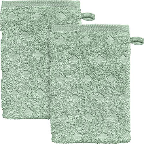 Erwin Müller Walk-Frottier Waschhandschuh 2er-Pack Baden Baden - extra saugstark, schnell trocknend, samtweich - Jade Größe 15x21 cm Erwin Müller Walk-Frottier Waschhandschuh 2er-Pack Baden Baden - extra saugstark, schnell trocknend, samtweich - Jade Größe 15x21 cm von Erwin Müller