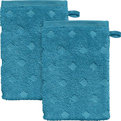 Erwin Müller Walk-Frottier Waschhandschuh 2er-Pack Baden Baden - extra saugstark, schnell trocknend, samtweich - Petrol Größe 15x21 cm Erwin Müller Walk-Frottier Waschhandschuh 2er-Pack Baden Baden - extra saugstark, schnell trocknend, samtweich - Petrol Größe 15x21 cm von Erwin Müller
