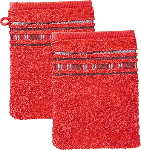Erwin Müller Waschhandschuh, Waschlappen 2er-Pack - Achern rot Größe 16x21 cm - 500g/m² - schnell trocknend, extra saugstark Erwin Müller Waschhandschuh, Waschlappen 2er-Pack - Achern rot Größe 16x21 cm - 500g/m² - schnell trocknend, extra saugstark von Erwin Müller