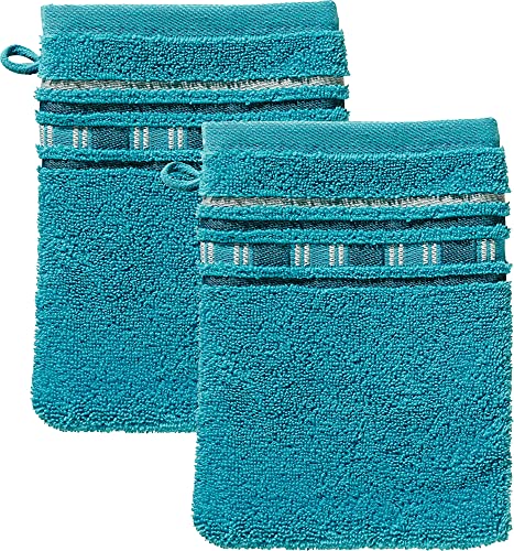 Erwin Müller Waschhandschuh, Waschlappen 2er-Pack - Achern türkis Größe 16x21 cm - 500g/m² - schnell trocknend, extra saugstark Erwin Müller Waschhandschuh, Waschlappen 2er-Pack - Achern türkis Größe 16x21 cm - 500g/m² - schnell trocknend, extra saugstark von Erwin Müller