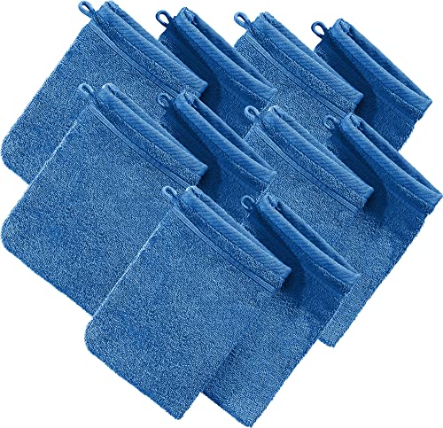 Erwin Müller Waschhandschuh, Waschlappen Heidelberg 10er- Pack, 100% Baumwolle Royalblau Größe 15x21 cm - weiche Qualität, saugstark und strapazierfähig - praktisch durch Schlaufe Erwin Müller Waschhandschuh, Waschlappen Heidelberg 10er- Pack, 100% Baumwolle Royalblau Größe 15x21 cm - weiche Qualität, saugstark und strapazierfähig - praktisch durch Schlaufe von Erwin Müller