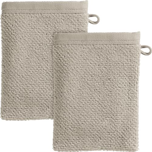 Erwin Müller Waschhandschuh Achberg 2er-Pack Walk-Frottier Sand Größe 15x21 cm von Erwin Müller