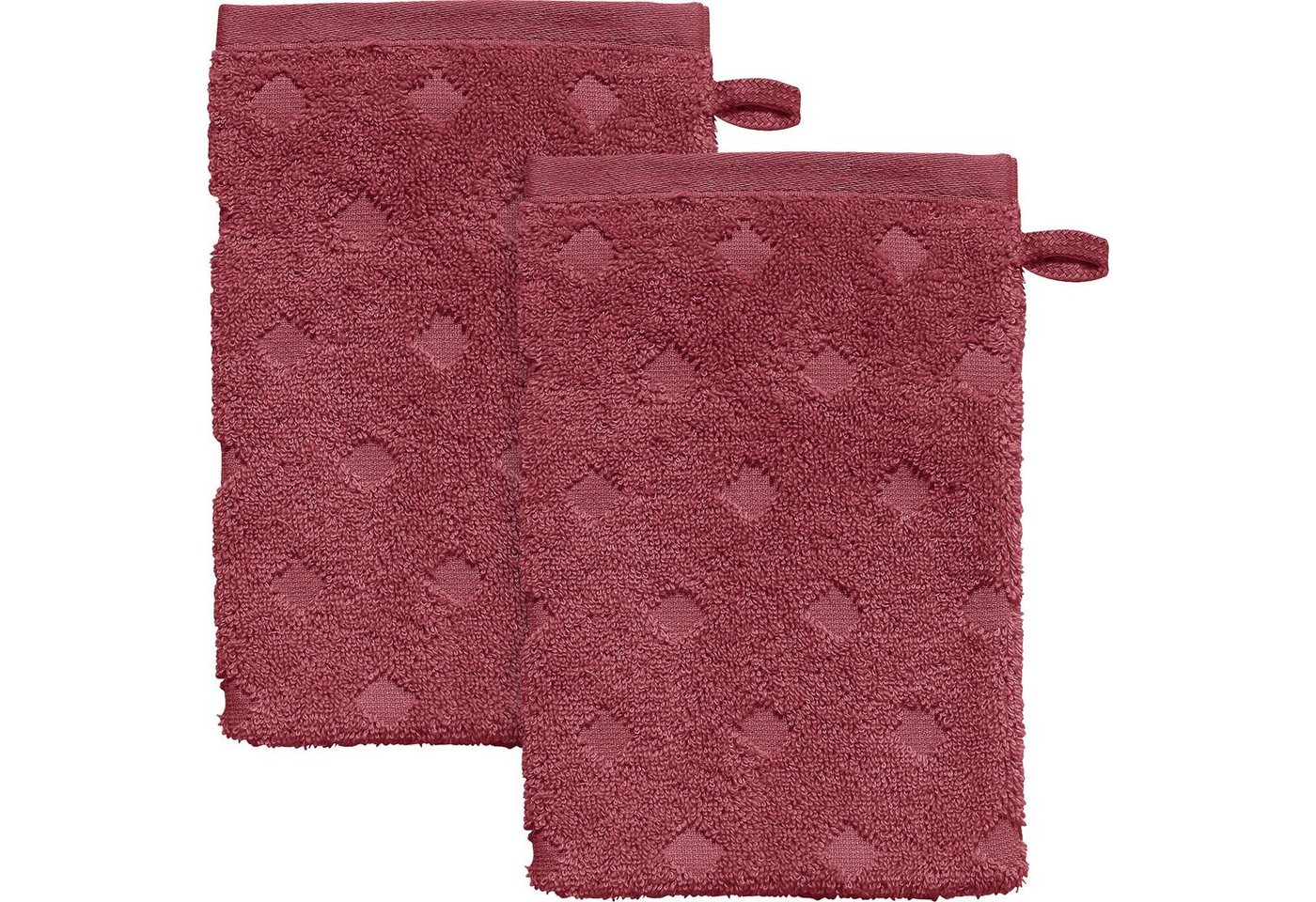 Erwin Müller Waschhandschuh Waschhandschuh "Baden-Baden" 2er-Pack, Frottier, Walk-Frottier Uni von Erwin Müller