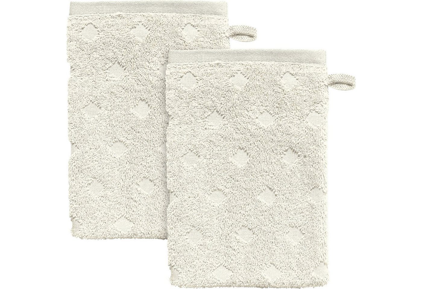 Erwin Müller Waschhandschuh Waschhandschuh "Baden-Baden" 2er-Pack, Frottier, Walk-Frottier Uni von Erwin Müller