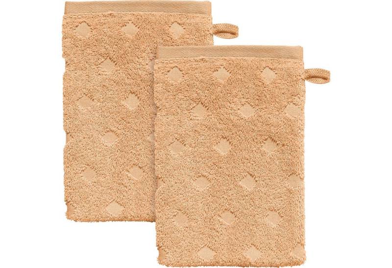 Erwin Müller Waschhandschuh Waschhandschuh "Baden-Baden" 2er-Pack, Frottier, Walk-Frottier Uni von Erwin Müller