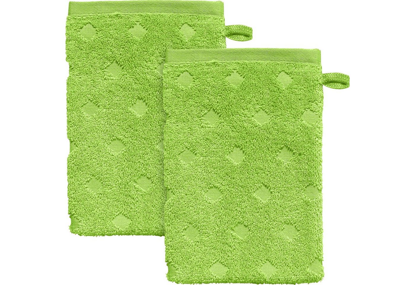 Erwin Müller Waschhandschuh Waschhandschuh "Baden-Baden" 2er-Pack, Frottier, Walk-Frottier Uni von Erwin Müller