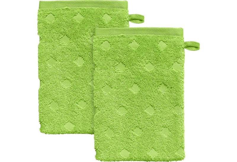 Erwin Müller Waschhandschuh Waschhandschuh "Baden-Baden" 2er-Pack, Frottier, Walk-Frottier Uni von Erwin Müller