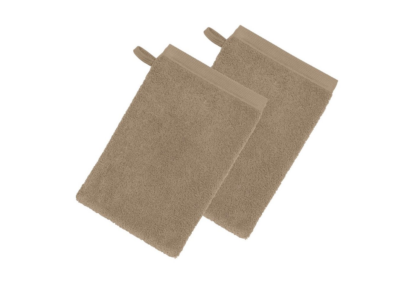 Erwin Müller Waschhandschuh Waschhandschuh "Heidenheim" 2er-Pack, Frottier, Walk-Frottier Uni von Erwin Müller