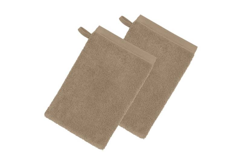 Erwin Müller Waschhandschuh Waschhandschuh "Heidenheim" 2er-Pack, Frottier, Walk-Frottier Uni von Erwin Müller