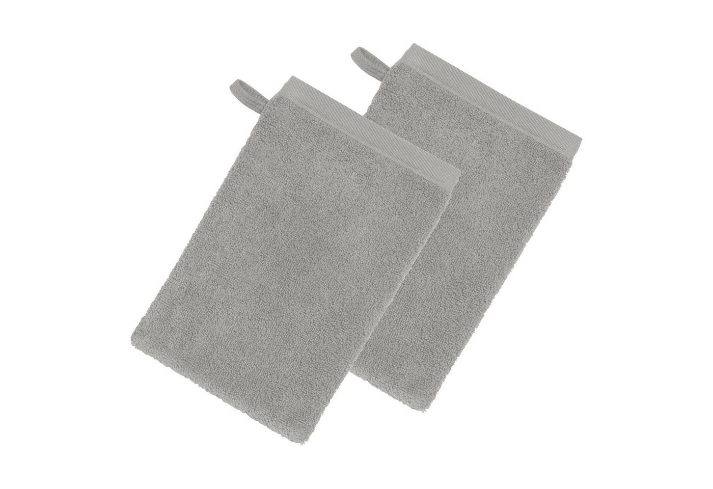 Erwin Müller Waschhandschuh Waschhandschuh "Heidenheim" 2er-Pack, Frottier, Walk-Frottier Uni von Erwin Müller